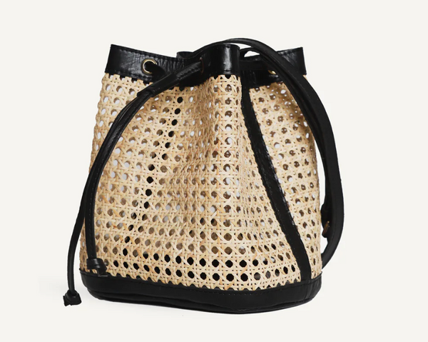 Bembien Benna Bucket Bag Rattan and Leather
