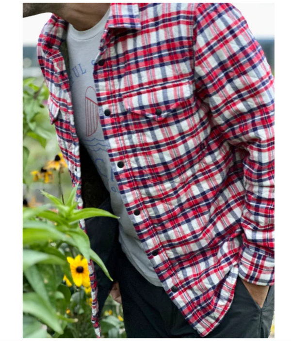 Relwen Quilted Flannel Shirt Jacket