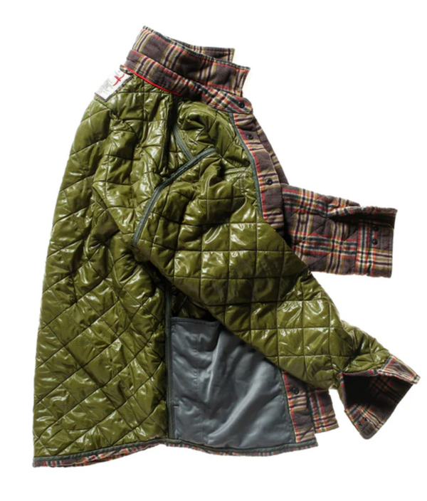 Relwen Quilted Flannel Shirt Jacket