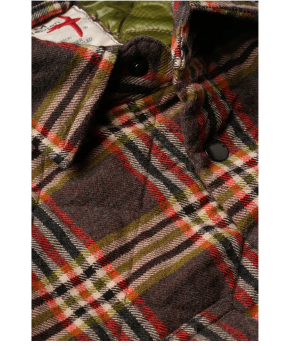 Relwen Quilted Flannel Shirt Jacket