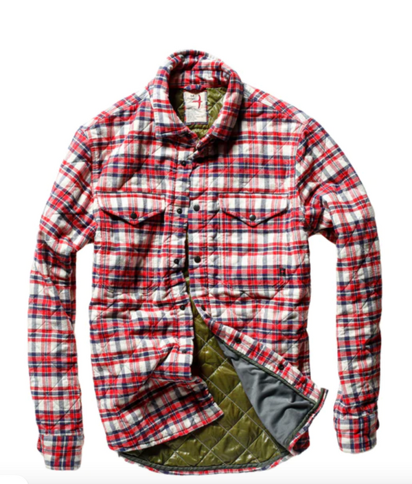 Relwen Quilted Flannel Shirt Jacket