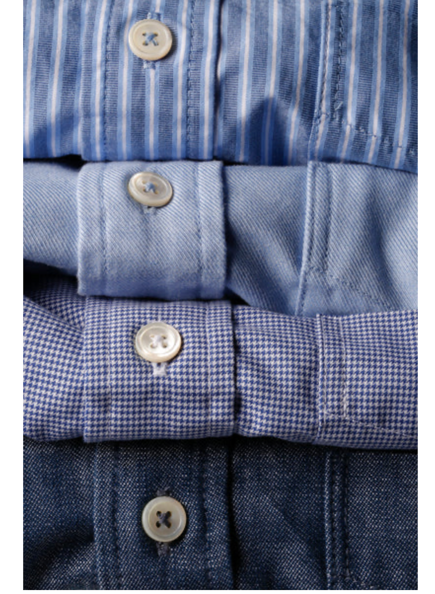 rosy monster mellow frill check shirtブルー