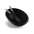 Nambe Noir Salad Bowl with Servers