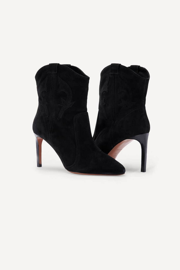 ba&sh Suede High Heel Ankle Boots