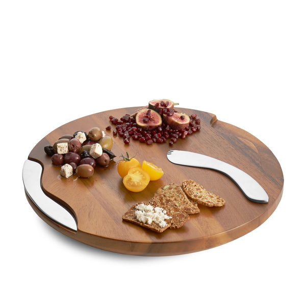Nambe Cheese Block w/ Knife and Spreader