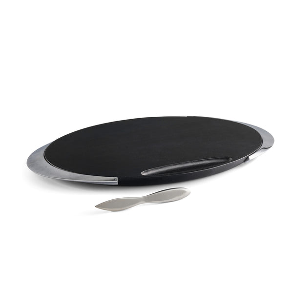 Nambe Noir Cheese Board w/ Knife