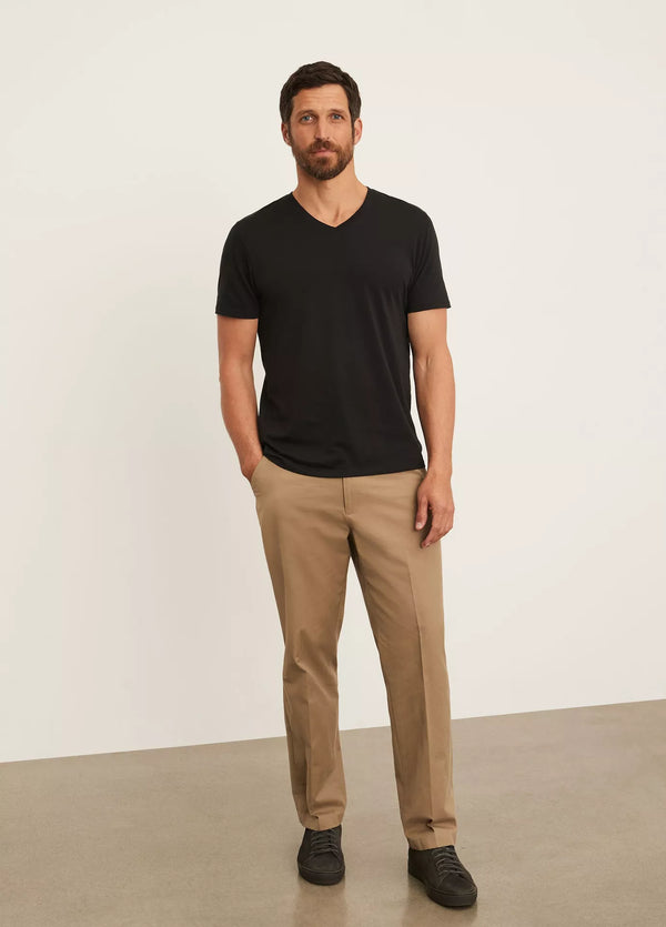 VINCE PIMA COTTON V-NECK T-SHIRT