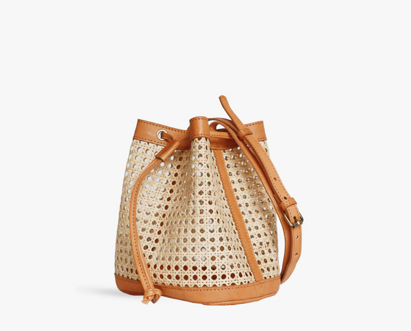 Bembien Benna Bucket Bag Rattan and Leather