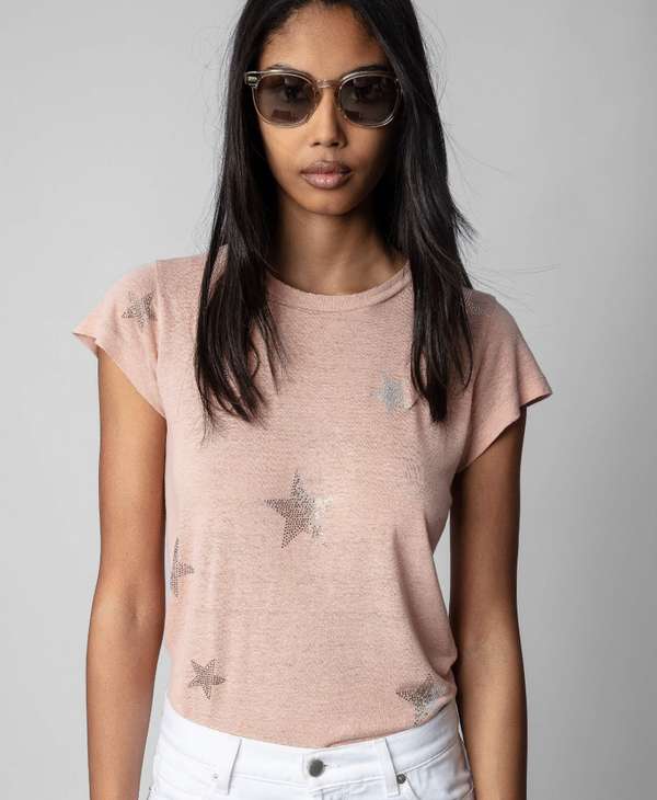 Zadig & Voltaire Diamanté Stars Tee