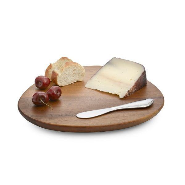 Nambe Xeno Cheese Board w/ Spreader