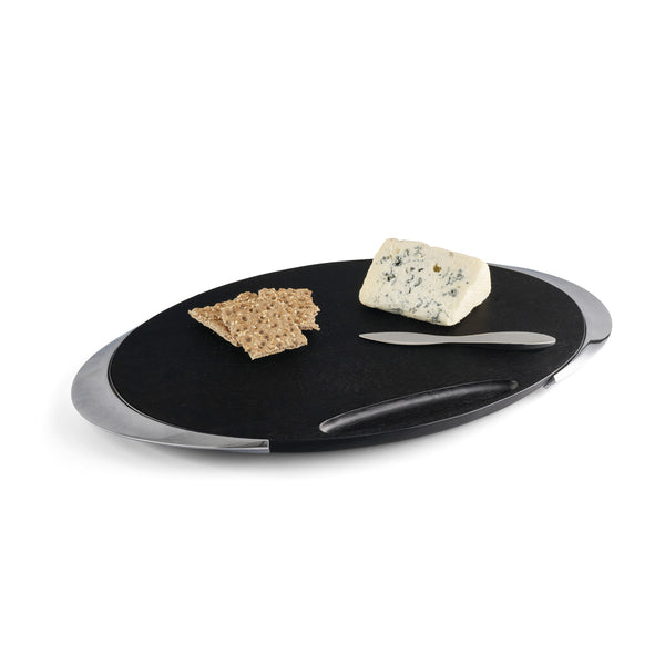 Nambe Noir Cheese Board w/ Knife