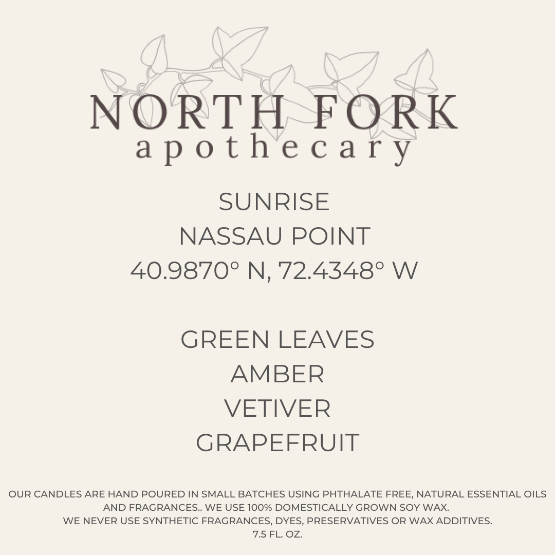 North Fork Apothecary Luxury Candles -Sunrise on Nassau Point