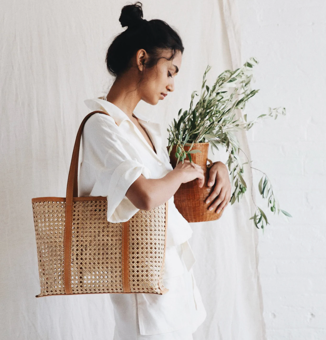 Bembien Margot Medium Rattan Tote North Fork Apothecary