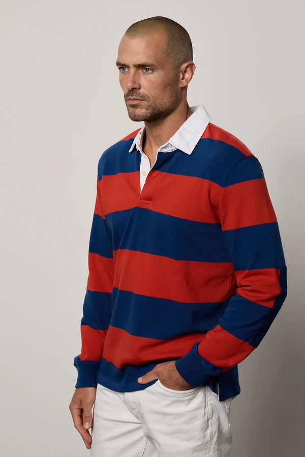 VELVET PIERRE RUGBY STRIPE POLO